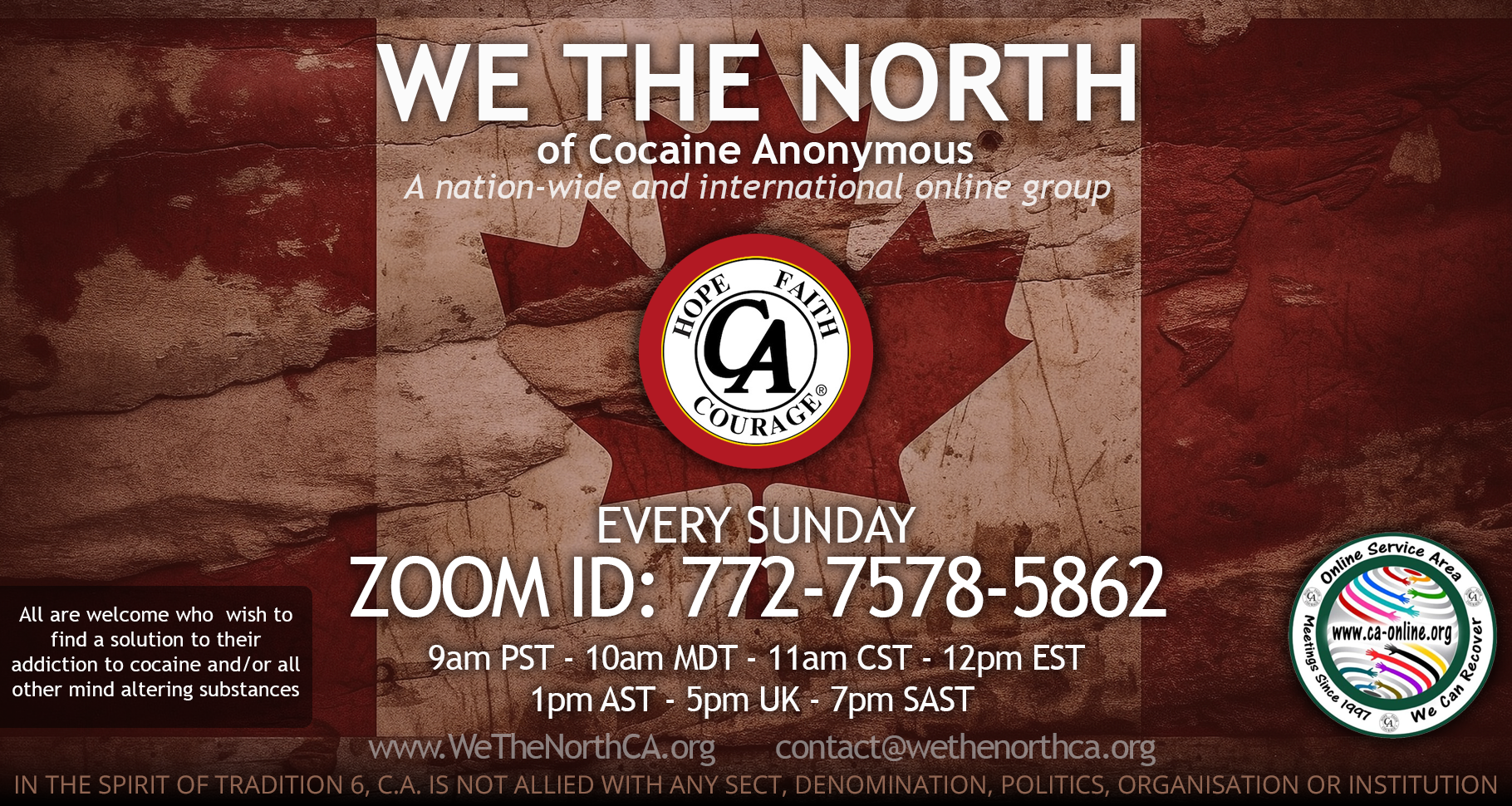 We The North CA - Official Flier